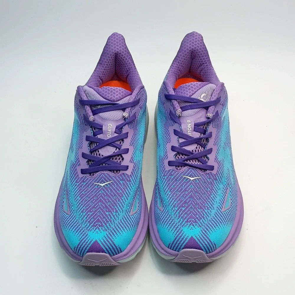 Hoka Clifton 9 Running Shoes Men Size 10.5 Purple Blue Mesh 1127896 CVPL